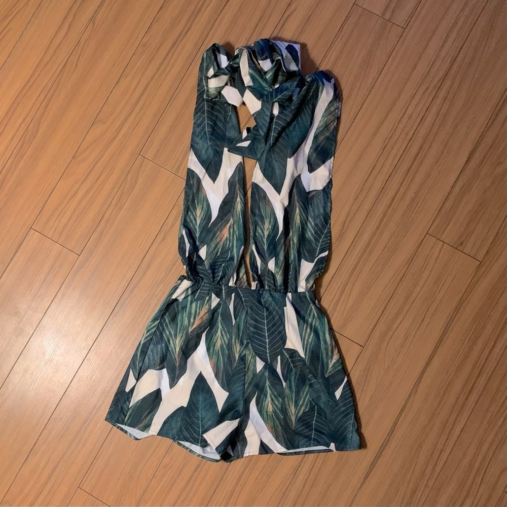 Sexy romper with halter top